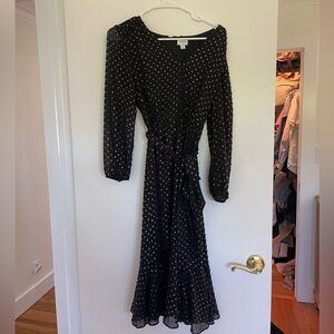 J crew blue and gold dress, size 0